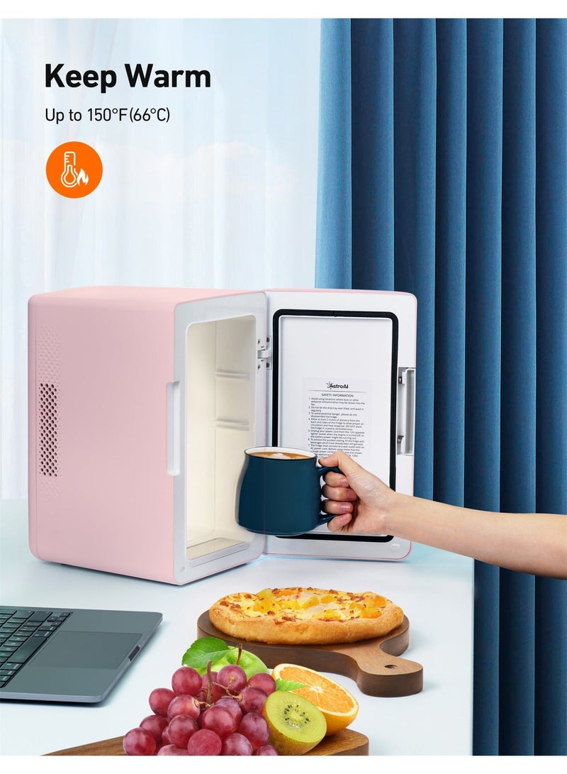 AstroAI 6L Auto Mini Fridge 2.0 Gen | Portable Thermoelectric Cooler & Warmer for Car and Home (Pink) - Image 2